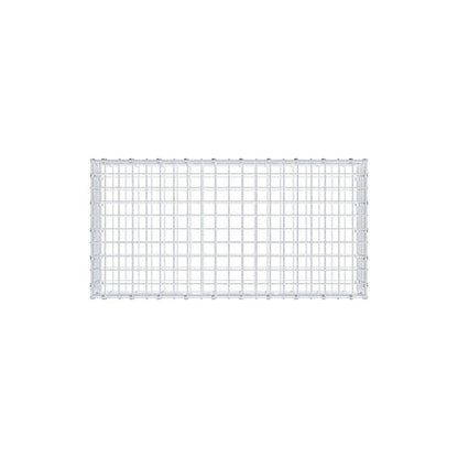 Gabion 100 cm x 20 cm x 50 cm (L x H x D), maskestørrelse 5 x 5 cm, spiralring