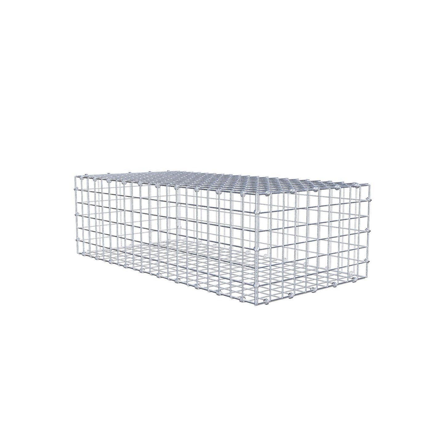 Gabion 100 cm x 30 cm x 50 cm (L x H x D), maskestørrelse 5 x 5 cm, spiralring