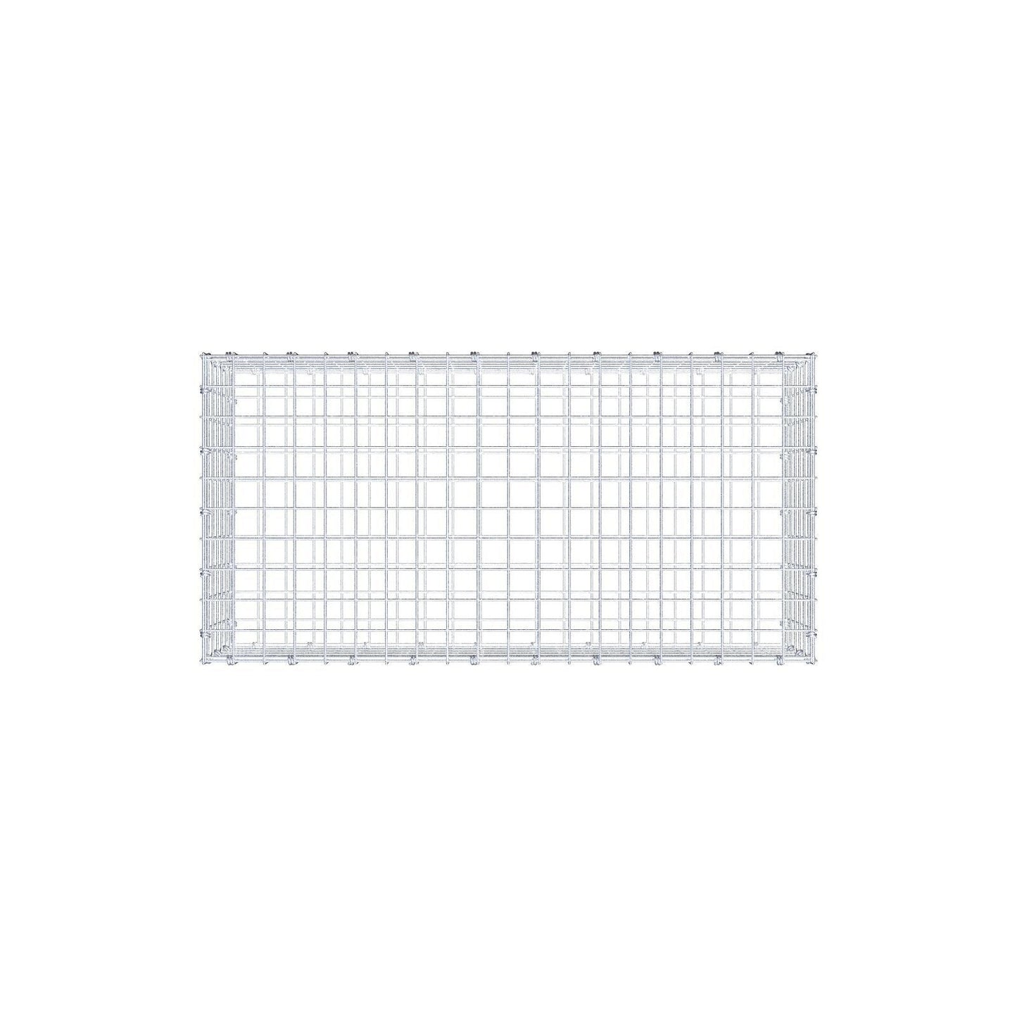 Gabion 100 cm x 30 cm x 50 cm (L x H x D), maskestørrelse 5 x 5 cm, spiralring