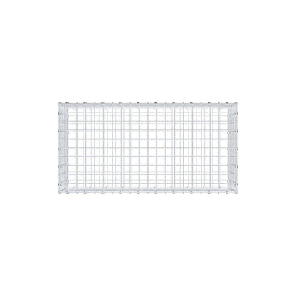 Gabion 100 cm x 30 cm x 50 cm (L x H x D), maskestørrelse 5 x 5 cm, spiralring
