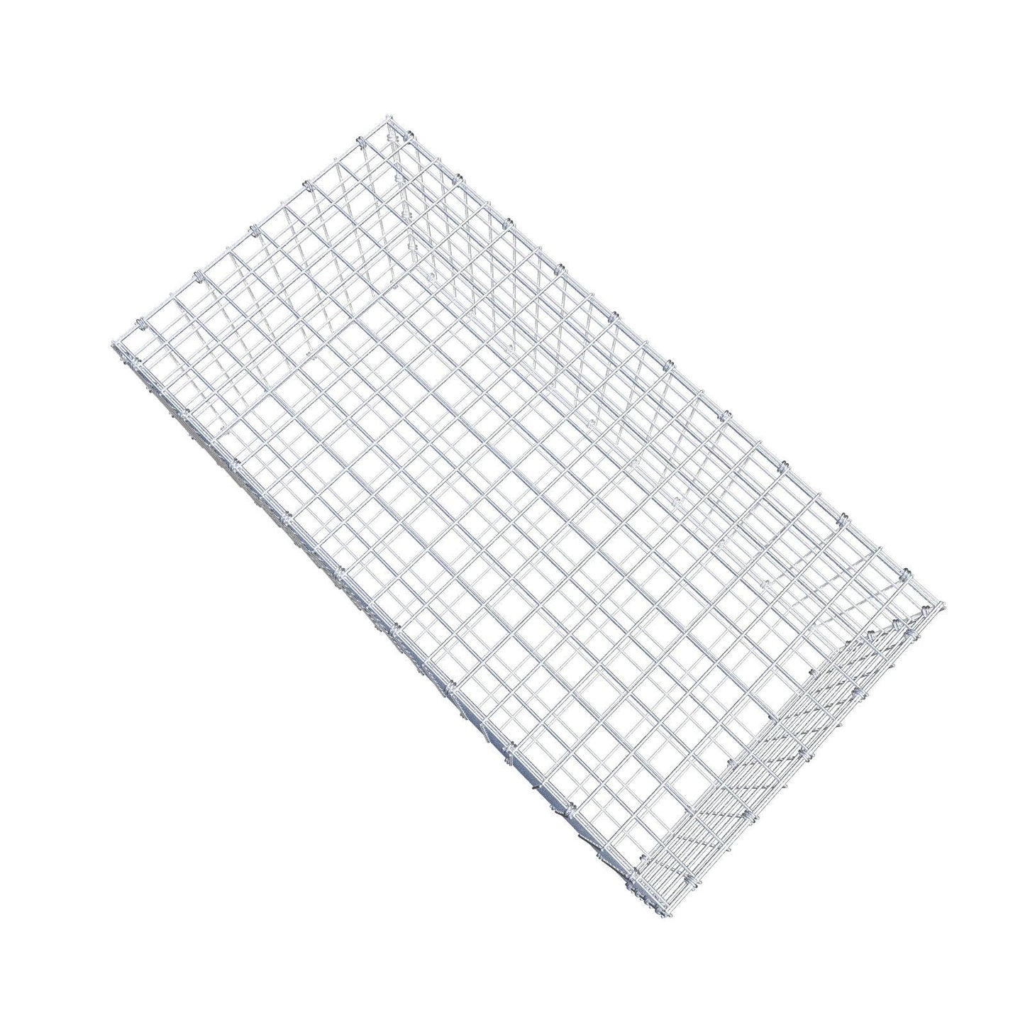 Gabbione 100 cm x 40 cm x 50 cm (L x H x P), maglia 5 x 5 cm, anello a spirale