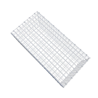 Gabbione 100 cm x 40 cm x 50 cm (L x H x P), maglia 5 x 5 cm, anello a spirale