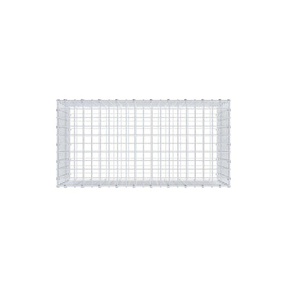 Gabion 100 cm x 50 cm x 50 cm (L x H x P), mailles 5 x 5 cm, anneau en spirale