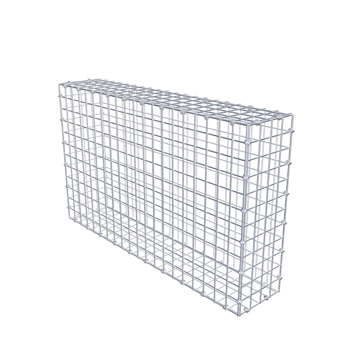 Gabion 100 cm x 60 cm x 20 cm (L x H x P), mailles 5 x 5 cm, anneau en spirale