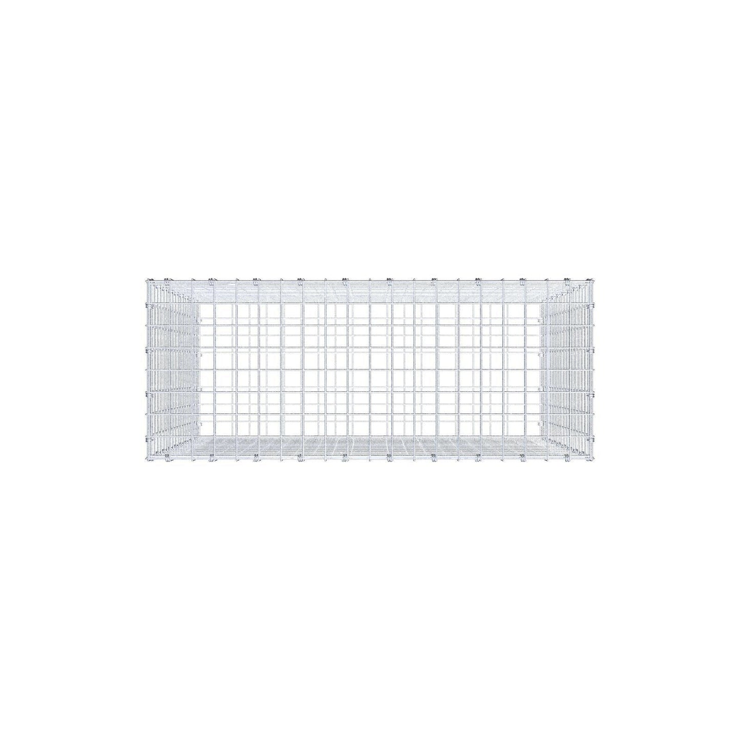 Gabion 100 cm x 90 cm x 40 cm (L x H x P), mailles 5 x 5 cm, anneau en spirale