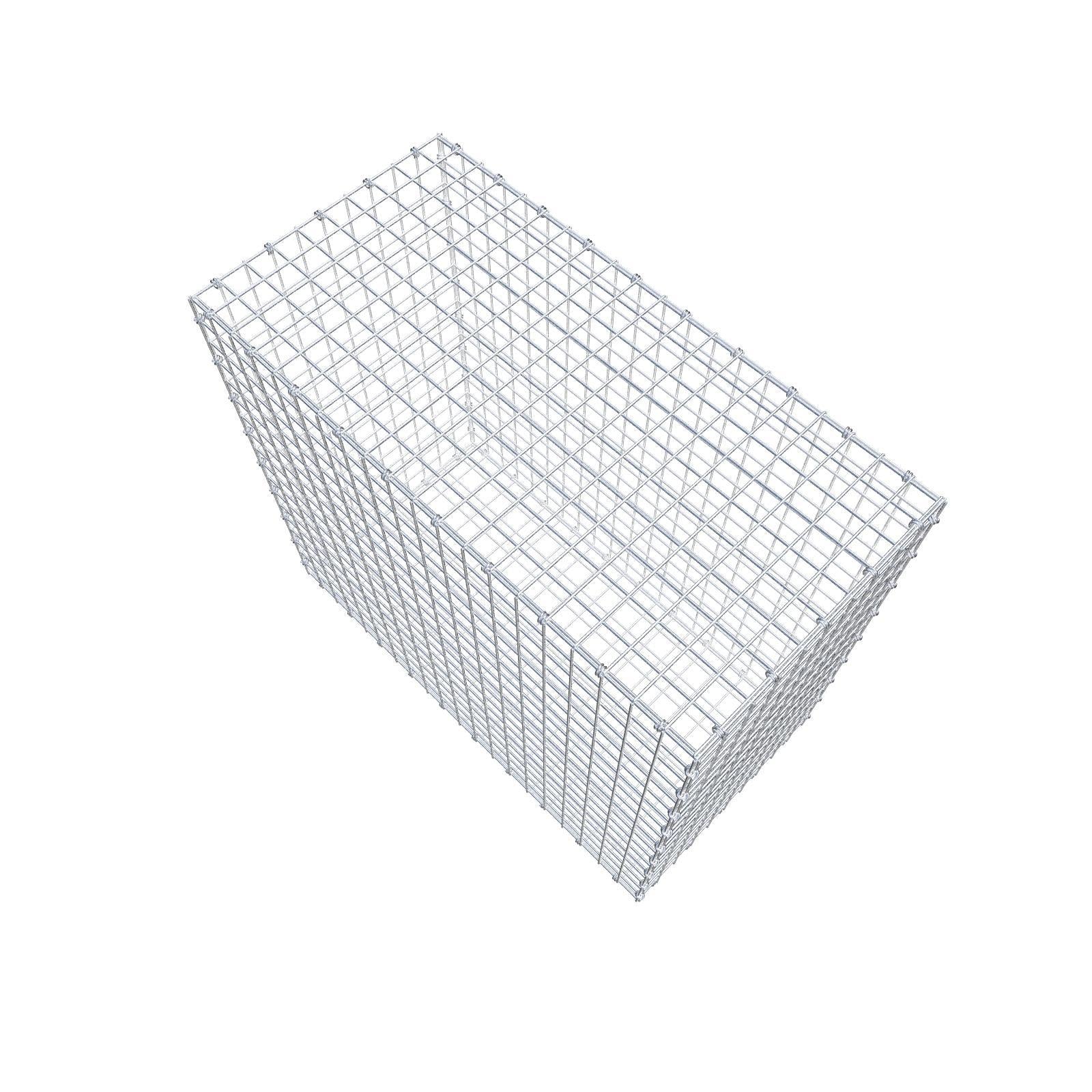 Gabbione 100 cm x 90 cm x 50 cm (L x H x P), maglia 5 x 5 cm, anello a spirale