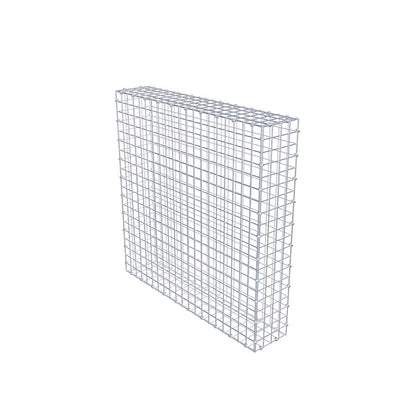 Gabion 100 cm x 100 cm x 20 cm (L x H x D), maskstorlek 5 x 5 cm, spiralring
