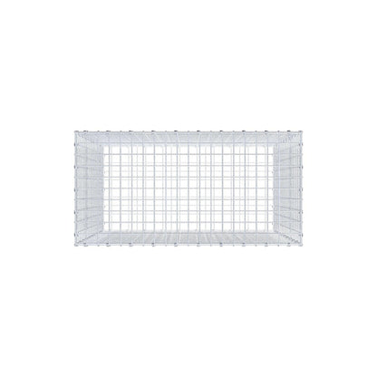 Gabion 100 cm x 100 cm x 50 cm (L x H x P), mailles 5 x 5 cm, anneau en spirale