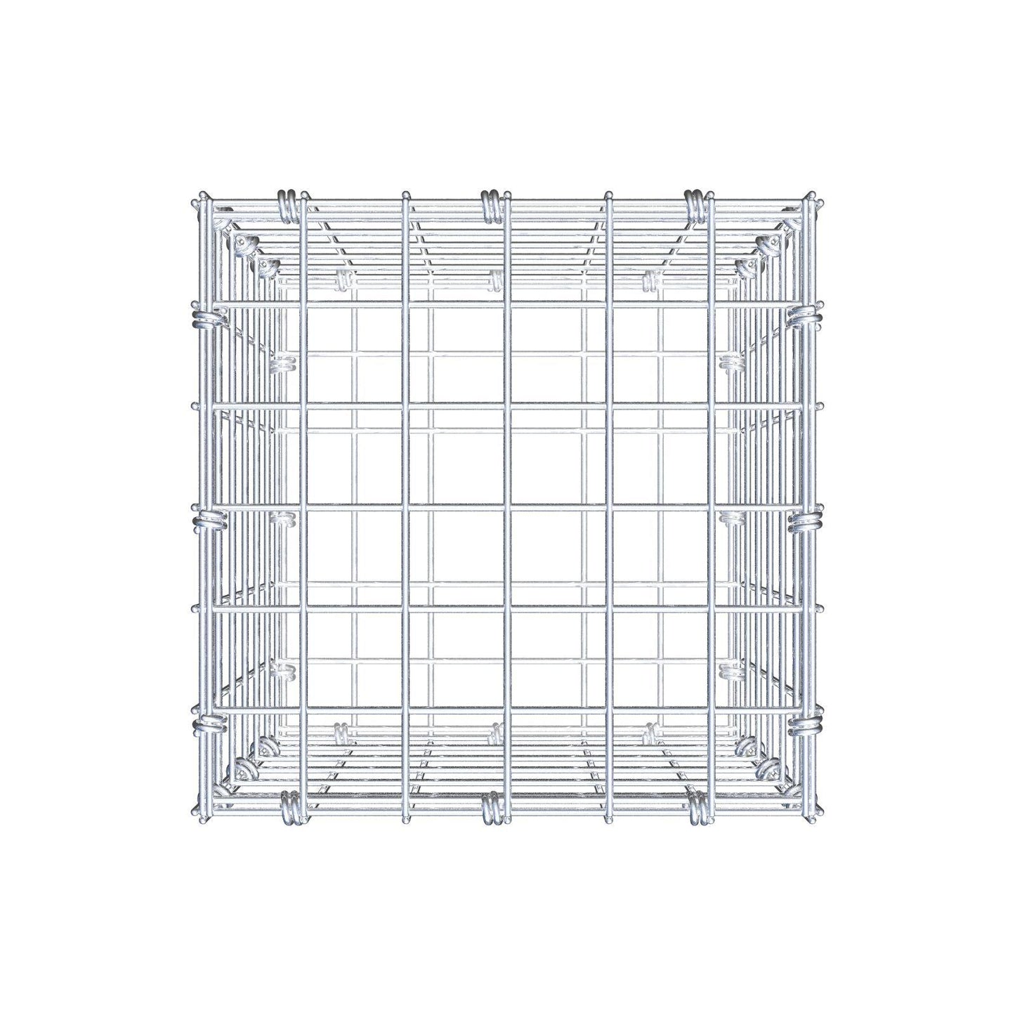 Gabbione 30 cm x 30 cm x 30 cm (L x H x P), maglia 5 x 5 cm, anello a spirale