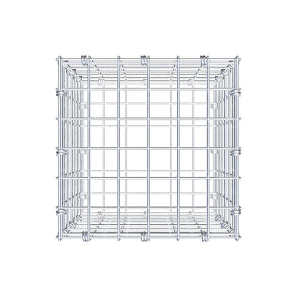 Gabbione 30 cm x 30 cm x 30 cm (L x H x P), maglia 5 x 5 cm, anello a spirale