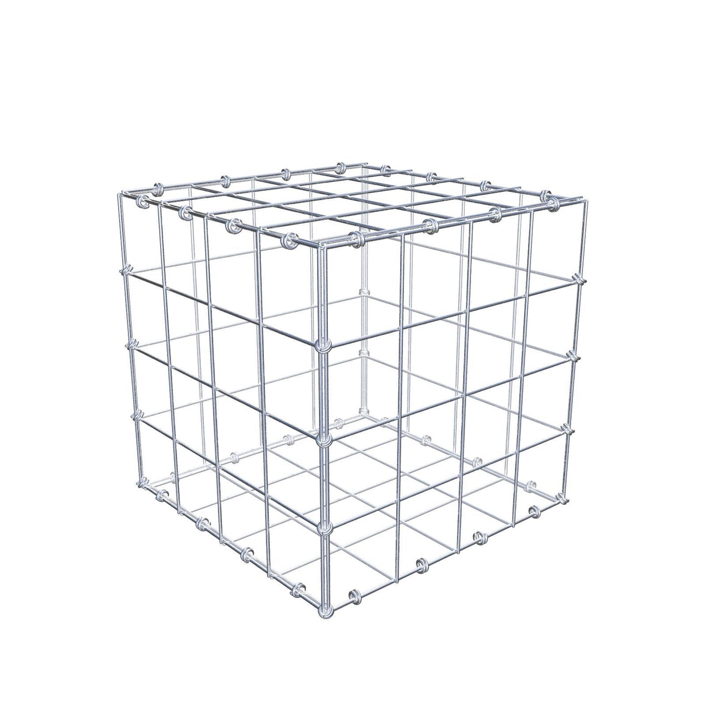 Gabion 40 cm x 40 cm x 40 cm (L x H x P), mailles 10 x 10 cm, anneau en spirale