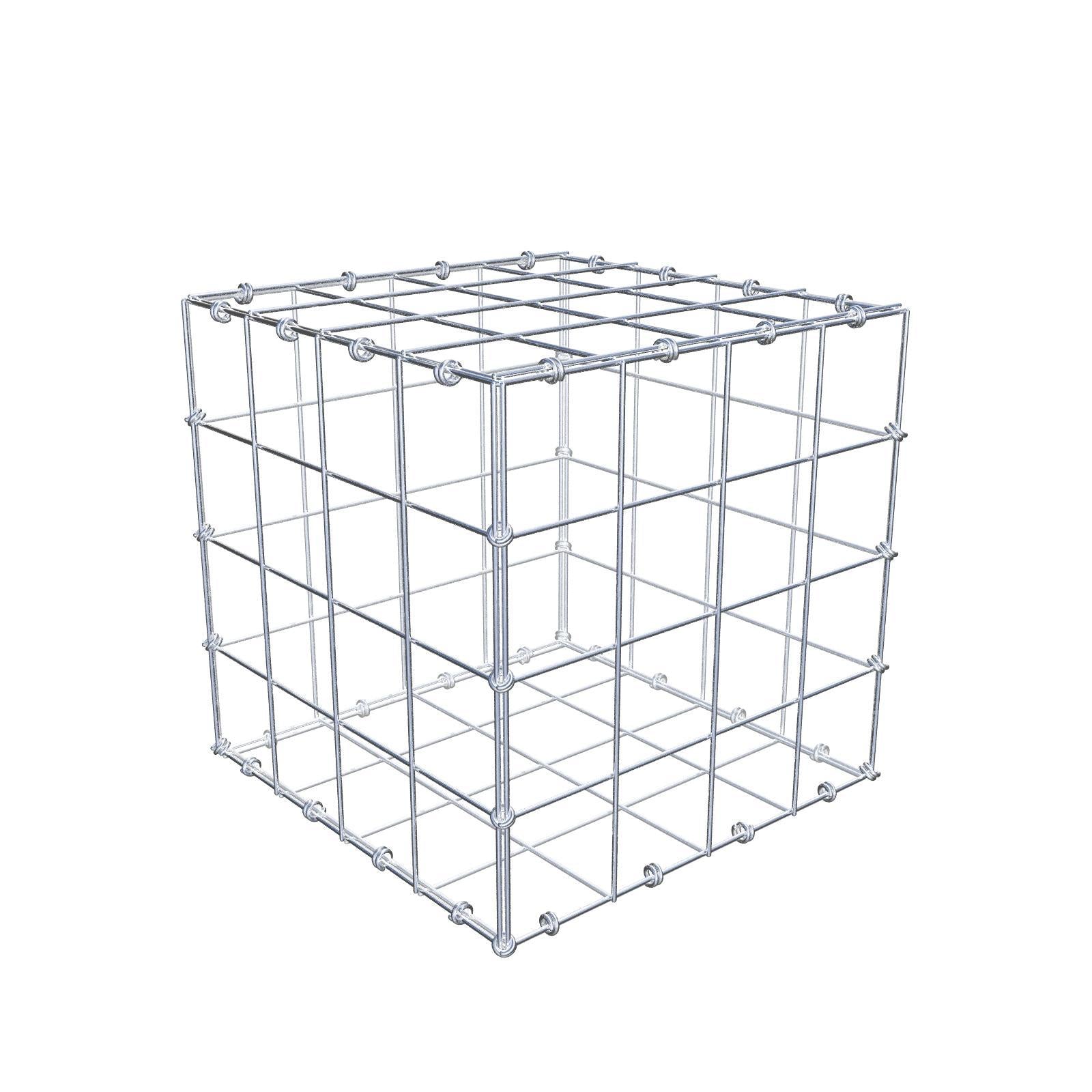 Gabion 40 cm x 40 cm x 40 cm (L x H x D), maskstorlek 10 x 10 cm, spiralring
