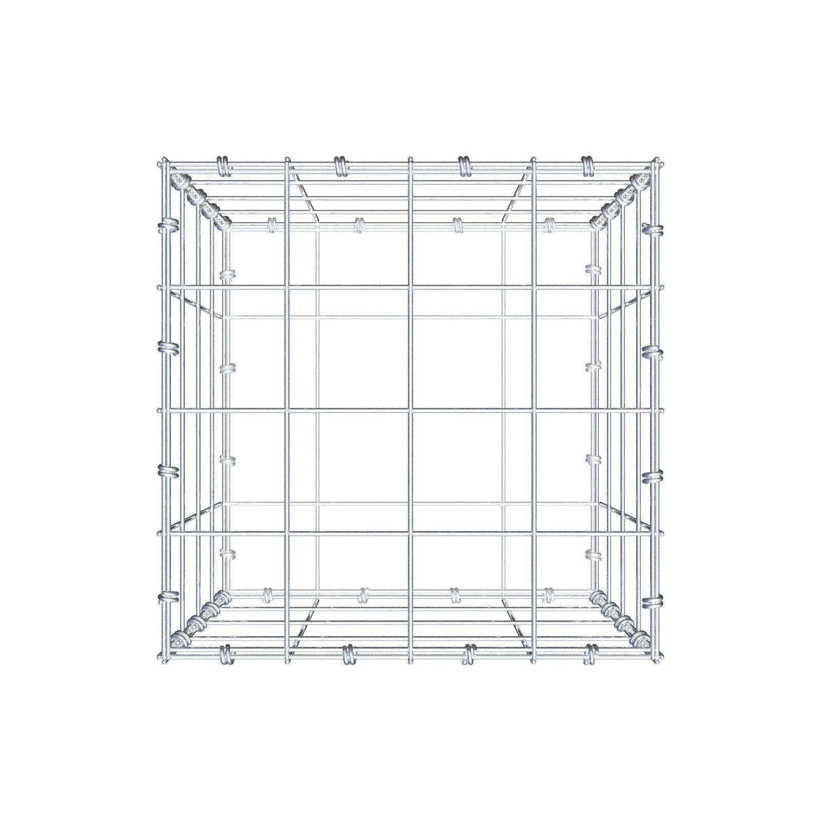 Gabion 40 cm x 40 cm x 40 cm (L x H x P), mailles 10 x 10 cm, anneau en spirale