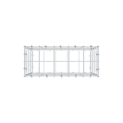 Schanskorf 50 cm x 40 cm x 20 cm (L x H x D), maaswijdte 10 x 10 cm, spiraalring