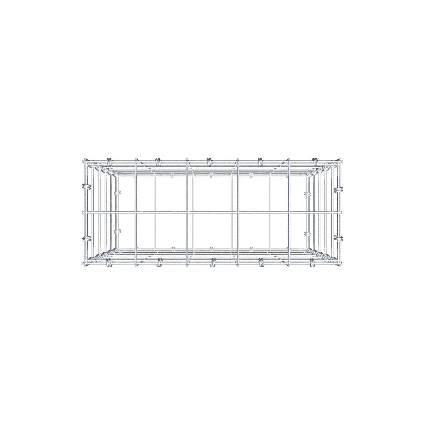 Gabion 50 cm x 50 cm x 20 cm (L x H x P), mailles 10 x 10 cm, anneau en spirale