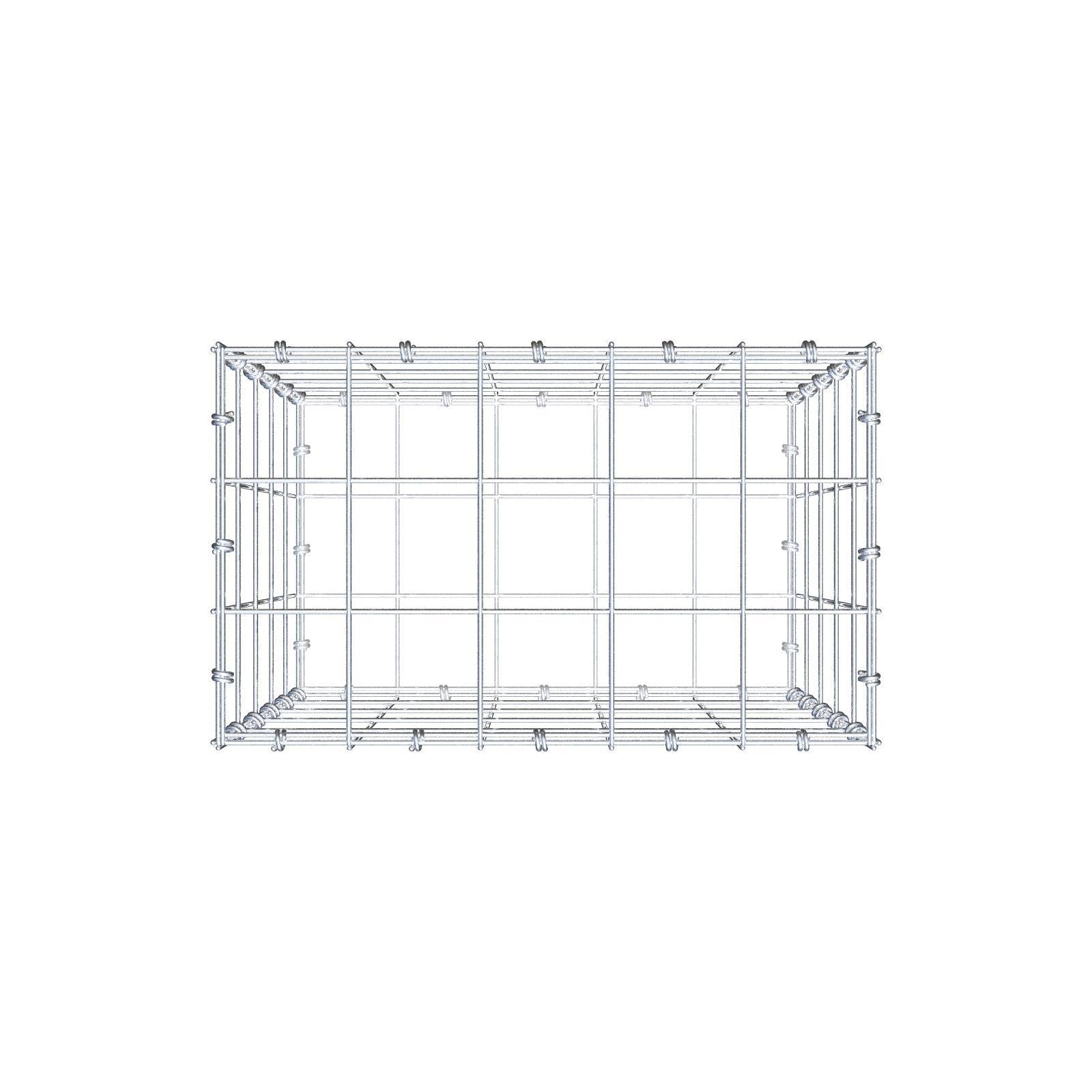 Gabion 50 cm x 50 cm x 30 cm (L x H x D), maskstorlek 10 x 10 cm, spiralring