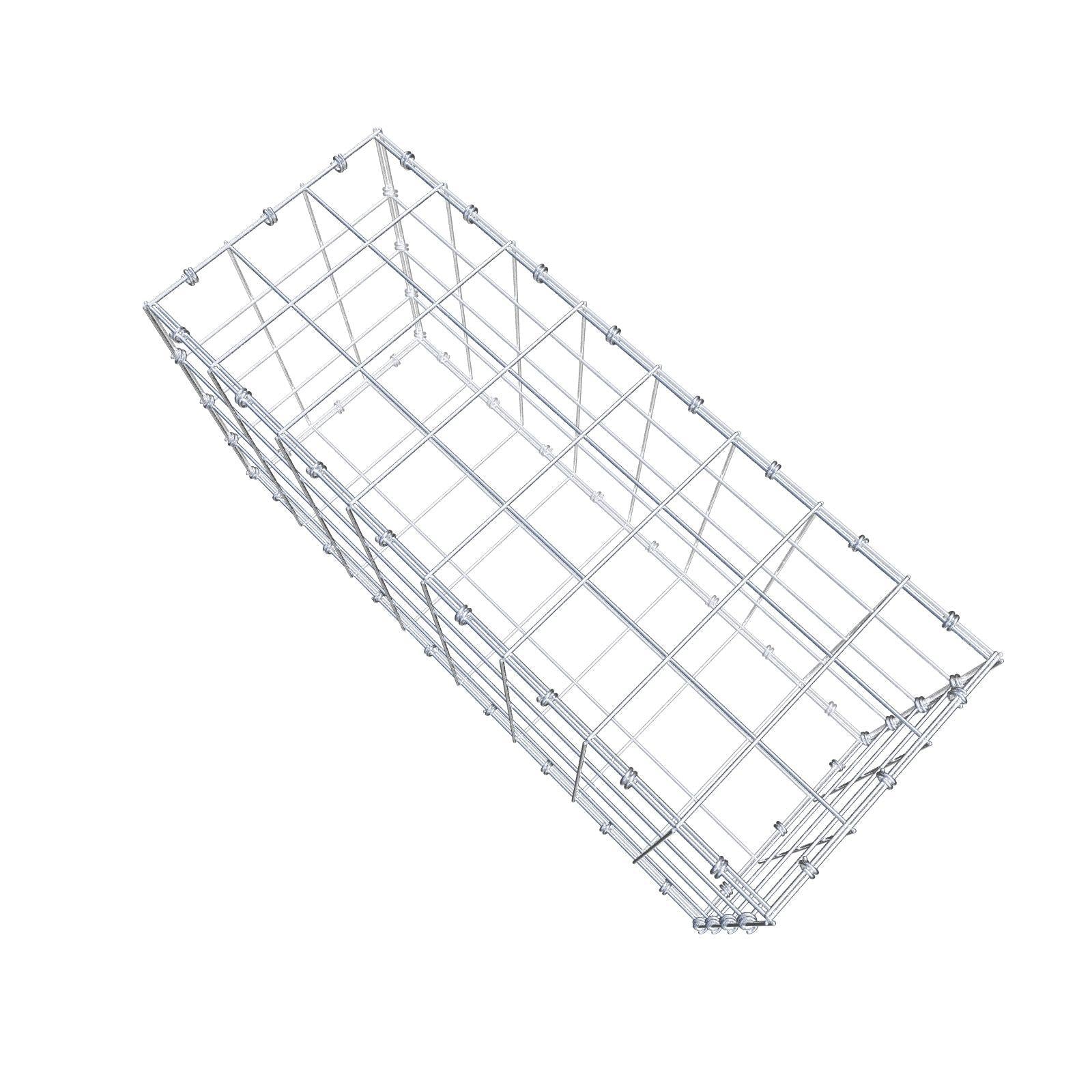 Gabion 80 cm x 40 cm x 30 cm (L x H x P), mailles 10 x 10 cm, anneau en spirale