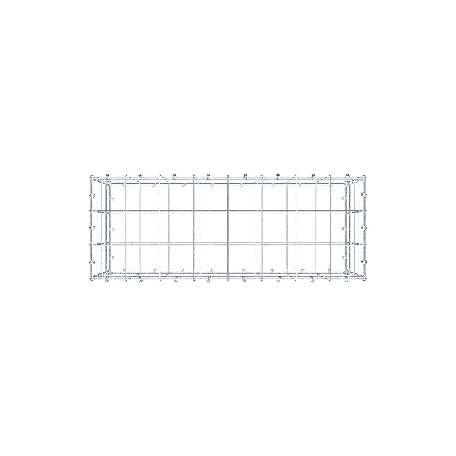 Gabion 80 cm x 40 cm x 30 cm (L x H x P), mailles 10 x 10 cm, anneau en spirale