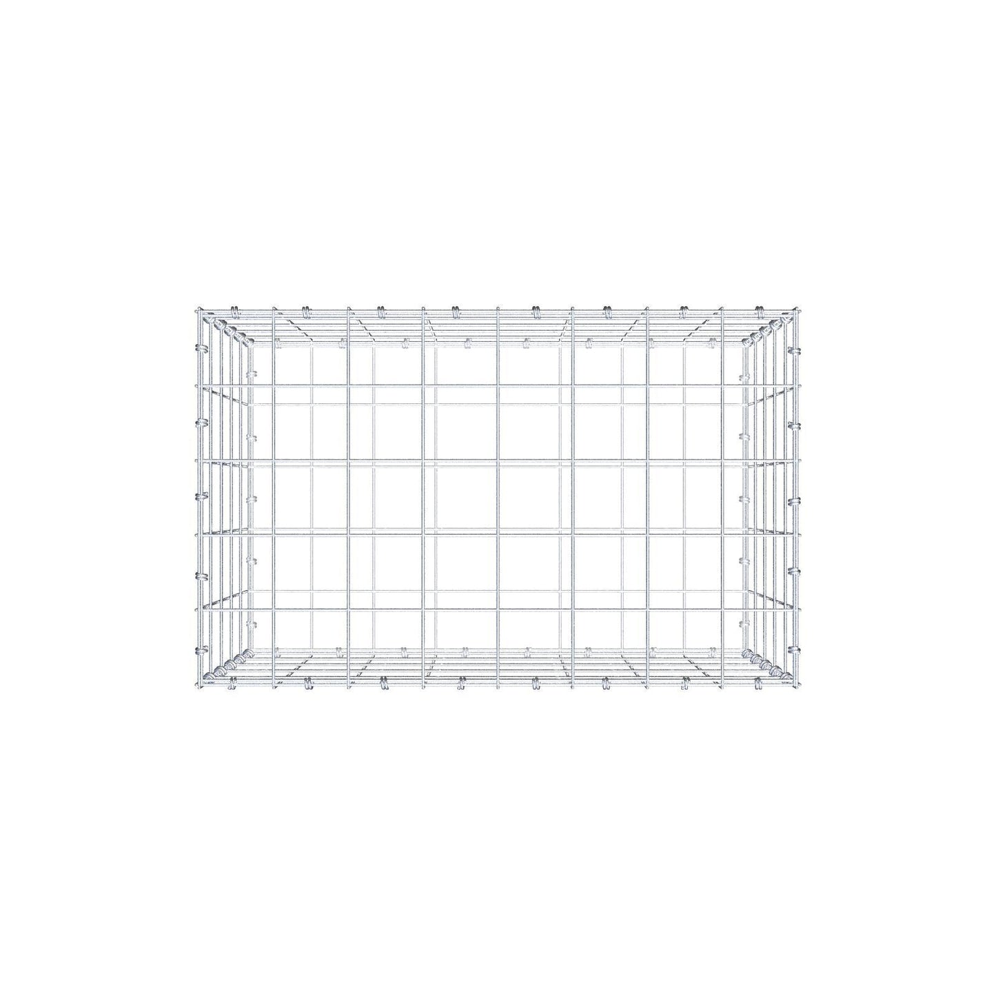 Gabion 80 cm x 50 cm x 50 cm (L x H x D), mesh size 10 x 10 cm, spiral ring