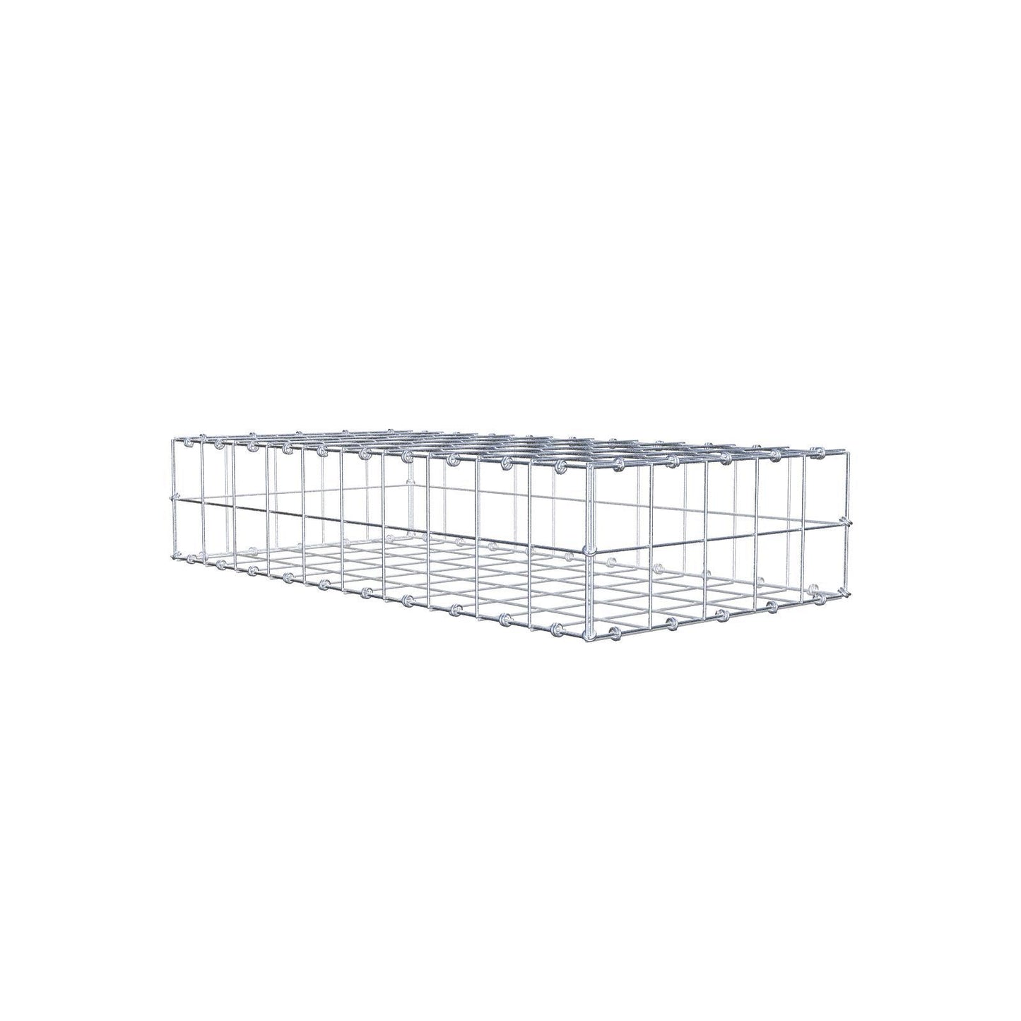 Gabion 100 cm x 20 cm x 50 cm (L x H x P), mailles 10 x 10 cm, anneau en spirale