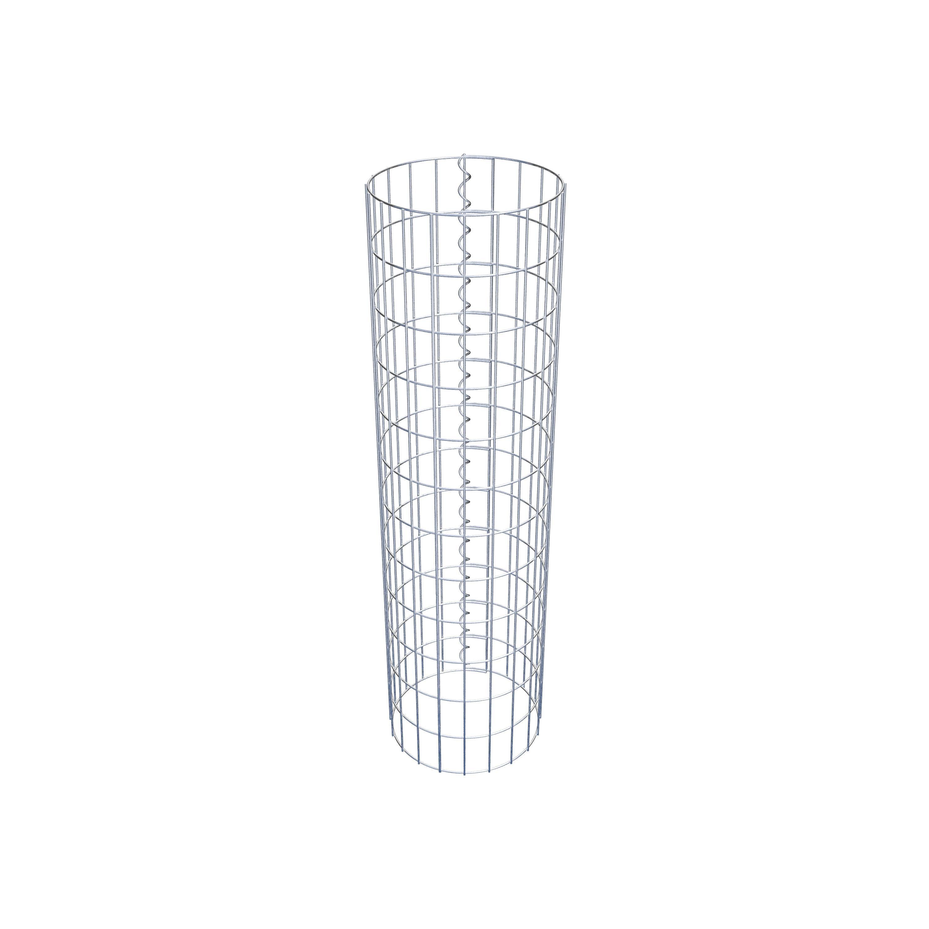 Coluna de gabião diâmetro 32 cm, malha 5 x 10 cm redonda