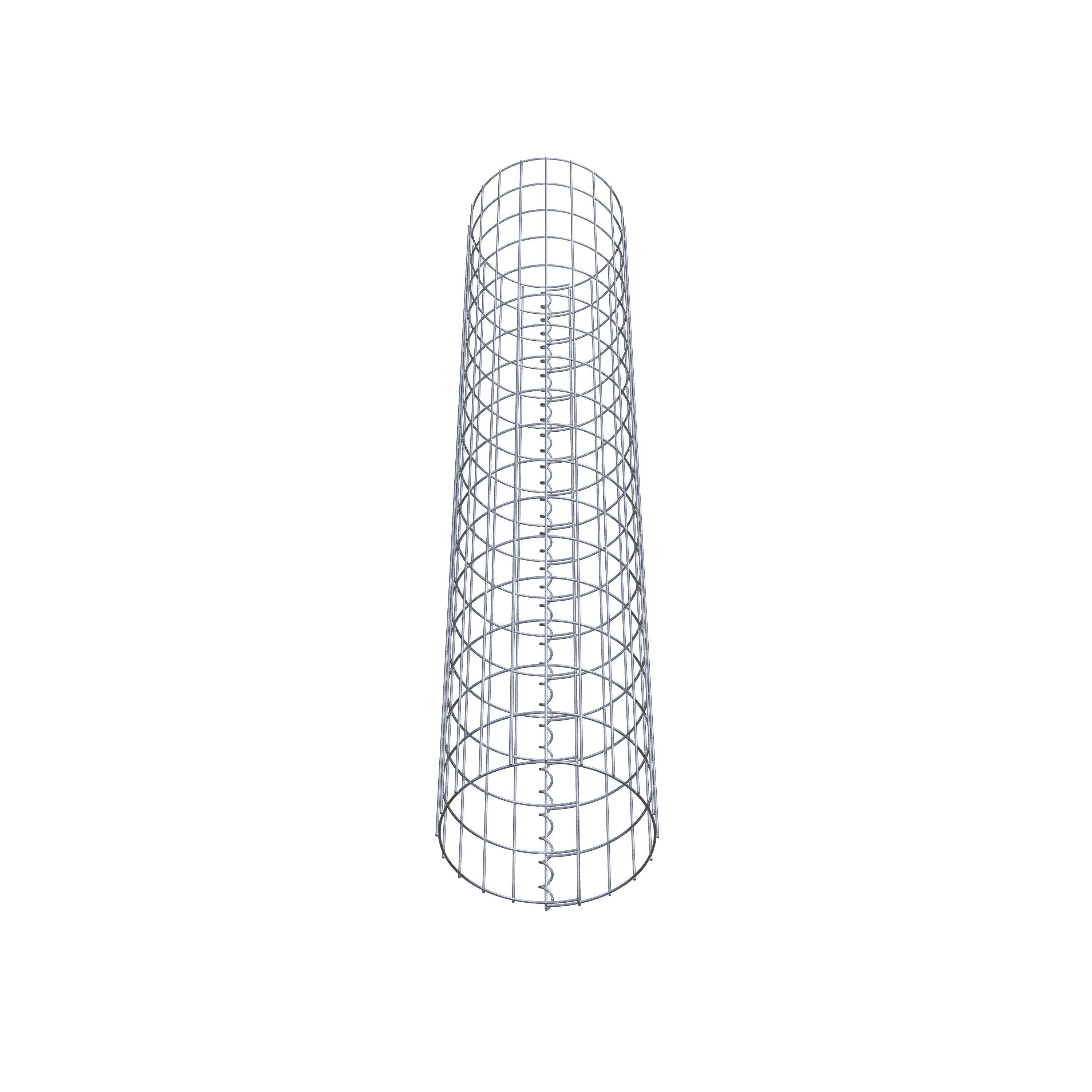 Coluna de gabião diâmetro 32 cm, malha 5 x 10 cm redonda