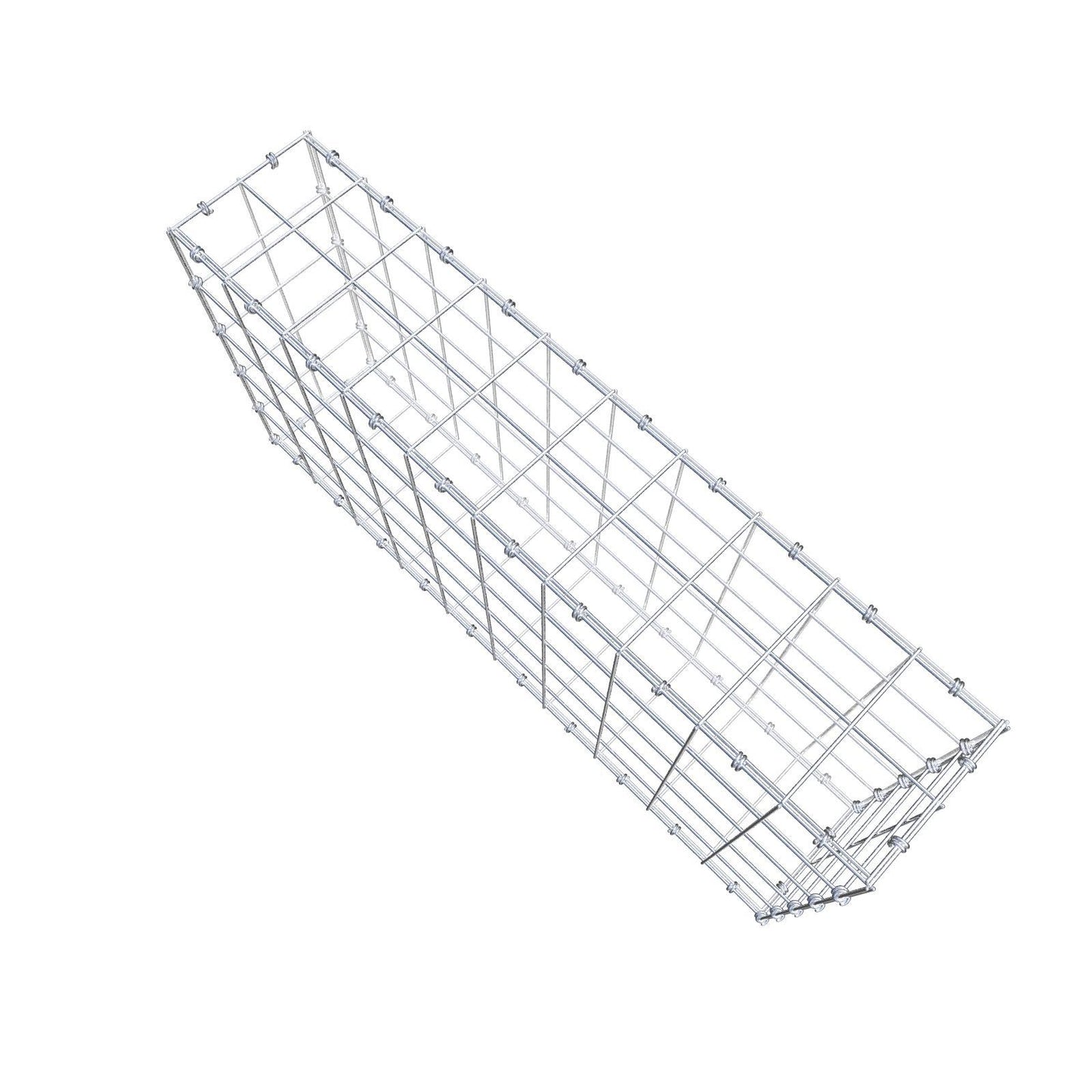 Gabion 100 cm x 50 cm x 20 cm (L x H x P), mailles 10 x 10 cm, anneau en spirale