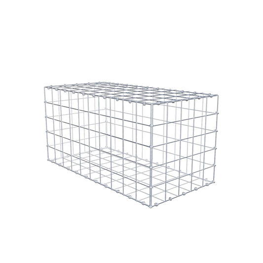 Gabion 100 cm x 50 cm x 50 cm (L x H x P), mailles 10 x 10 cm, anneau en spirale