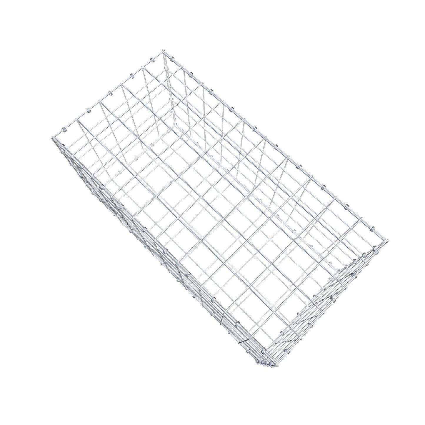 Gabion 100 cm x 50 cm x 50 cm (L x H x P), mailles 10 x 10 cm, anneau en spirale