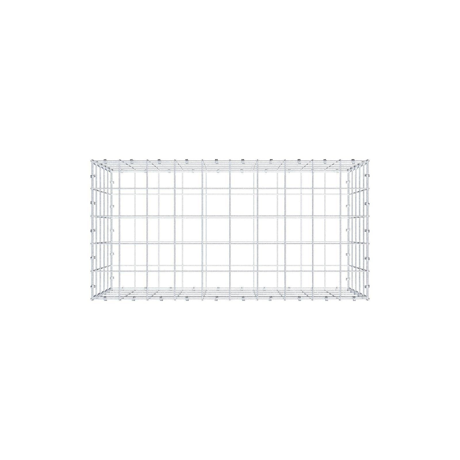 Gabion 100 cm x 50 cm x 50 cm (L x H x P), mailles 10 x 10 cm, anneau en spirale