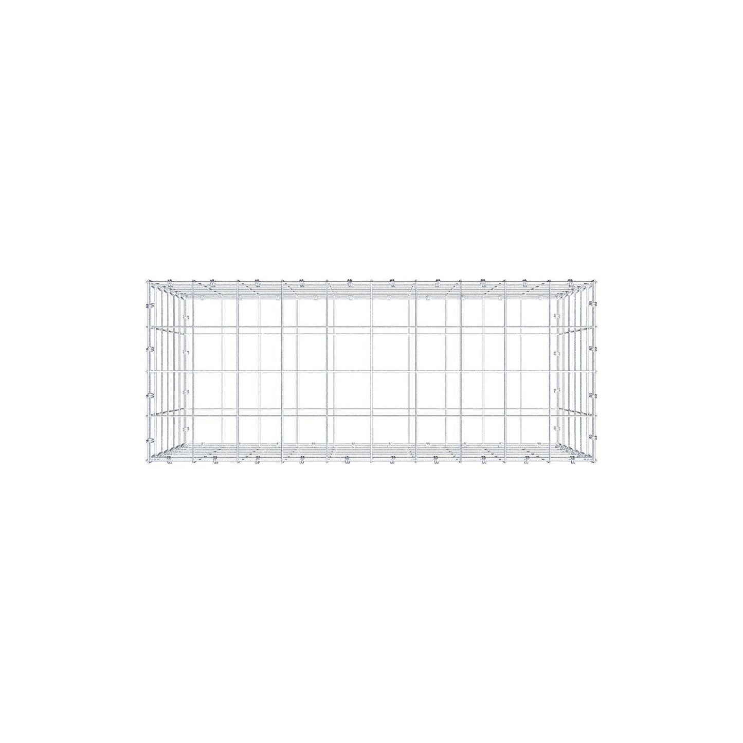 Schanskorf 100 cm x 60 cm x 40 cm (L x H x D), maaswijdte 10 x 10 cm, spiraalring