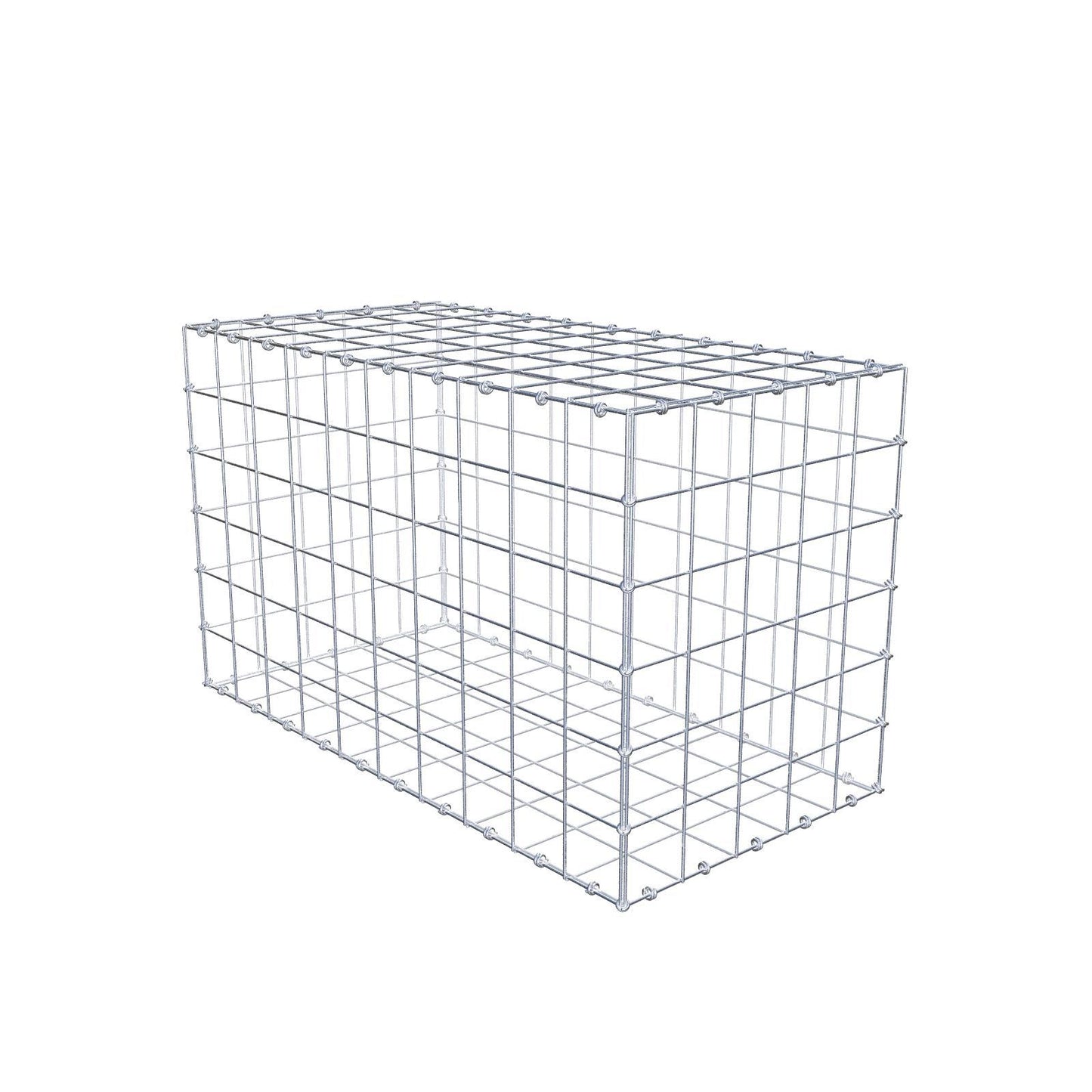 Gabion 100 cm x 60 cm x 50 cm (L x H x P), mailles 10 x 10 cm, anneau en spirale