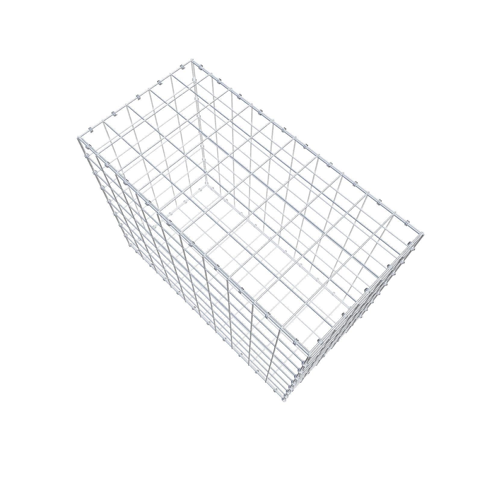 Gabion 100 cm x 80 cm x 50 cm (L x H x D), maskstorlek 10 x 10 cm, spiralring