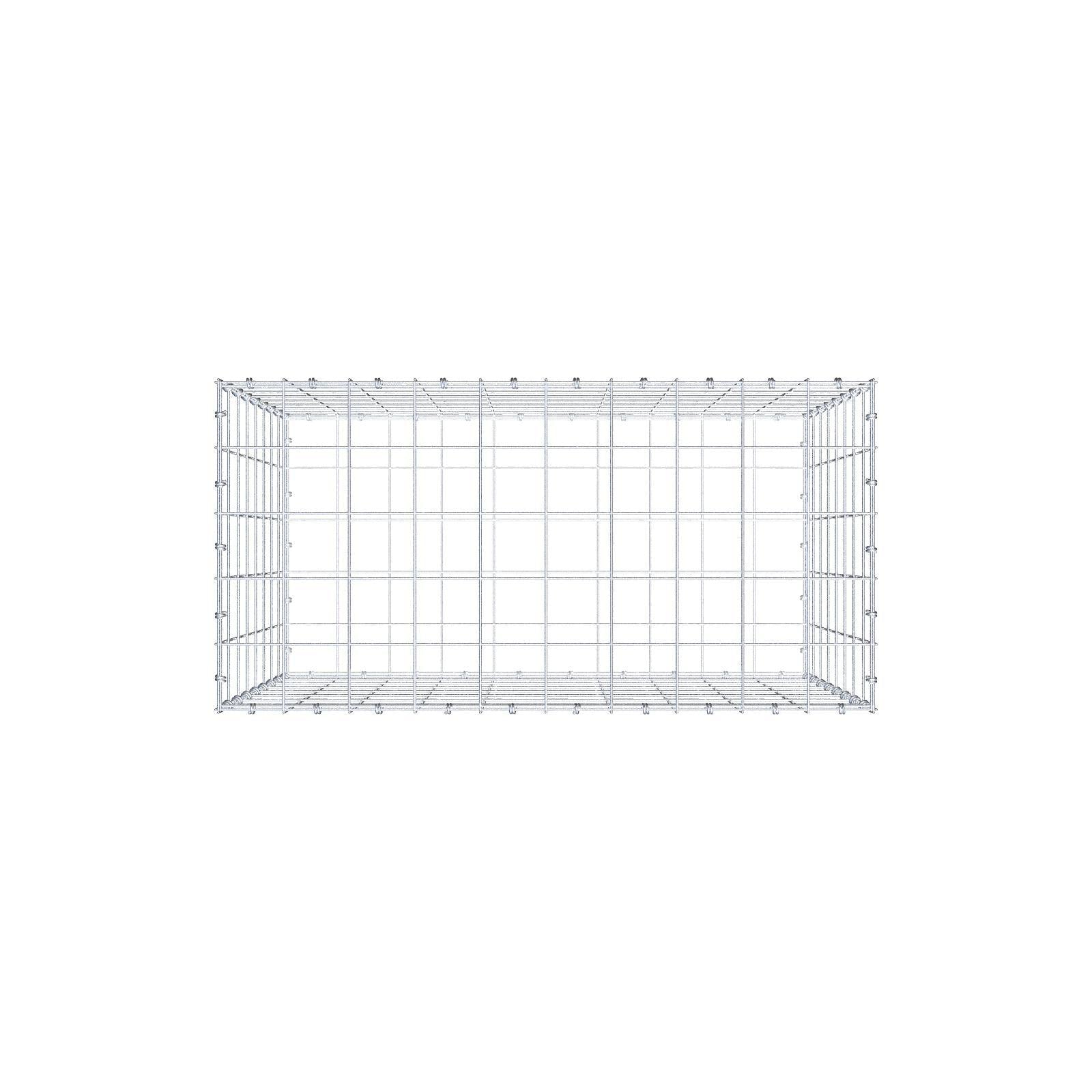 Gabion 100 cm x 80 cm x 50 cm (L x H x D), maskstorlek 10 x 10 cm, spiralring