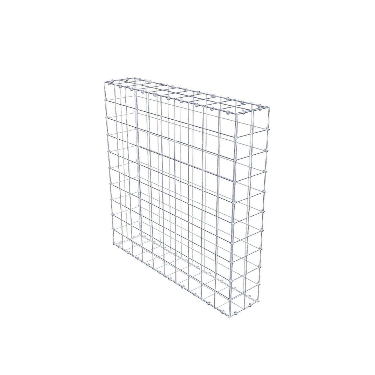Gabion 100 cm x 100 cm x 20 cm (L x H x P), mailles 10 x 10 cm, anneau en spirale