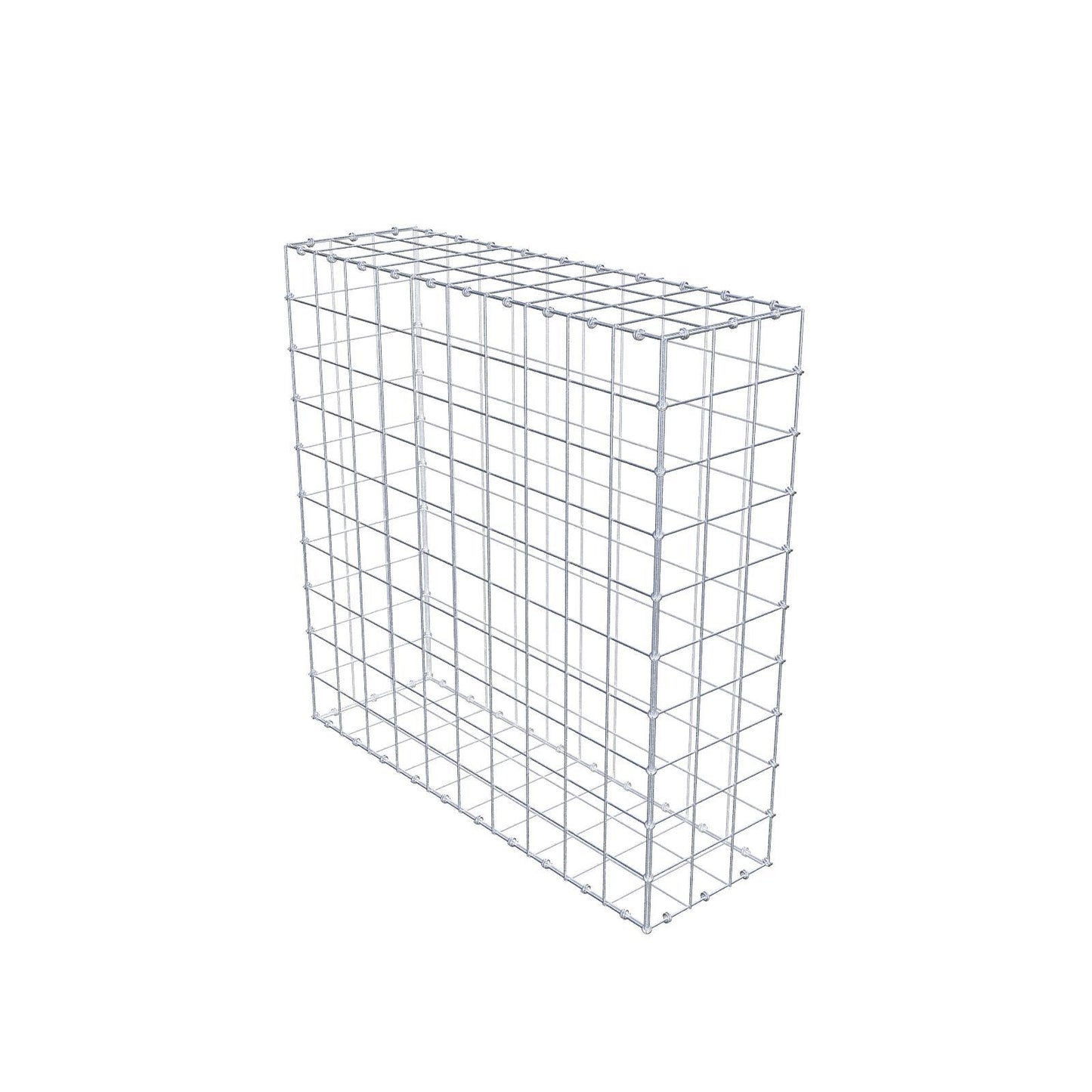Gabion 100 cm x 100 cm x 30 cm (L x H x P), mailles 10 x 10 cm, anneau en spirale