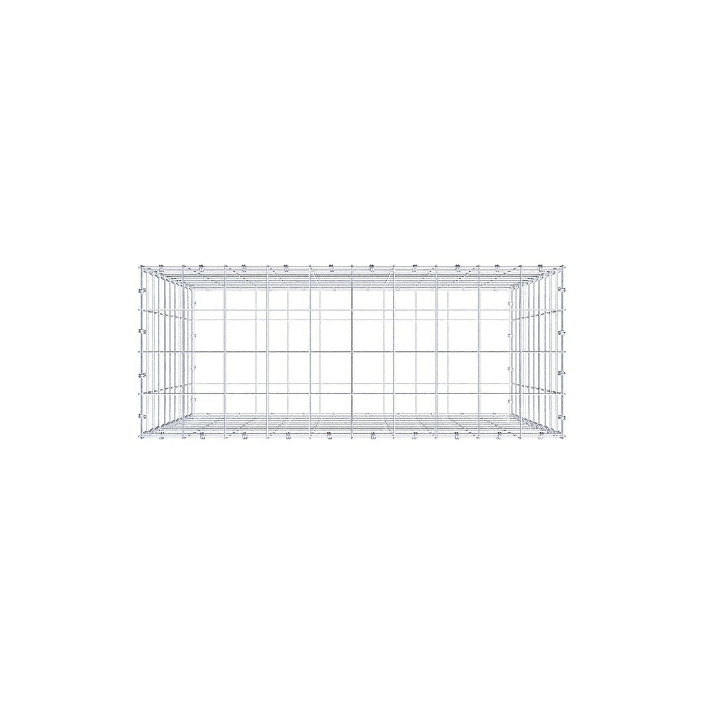 Gabion 100 cm x 100 cm x 40 cm (L x H x P), mailles 10 x 10 cm, anneau en spirale