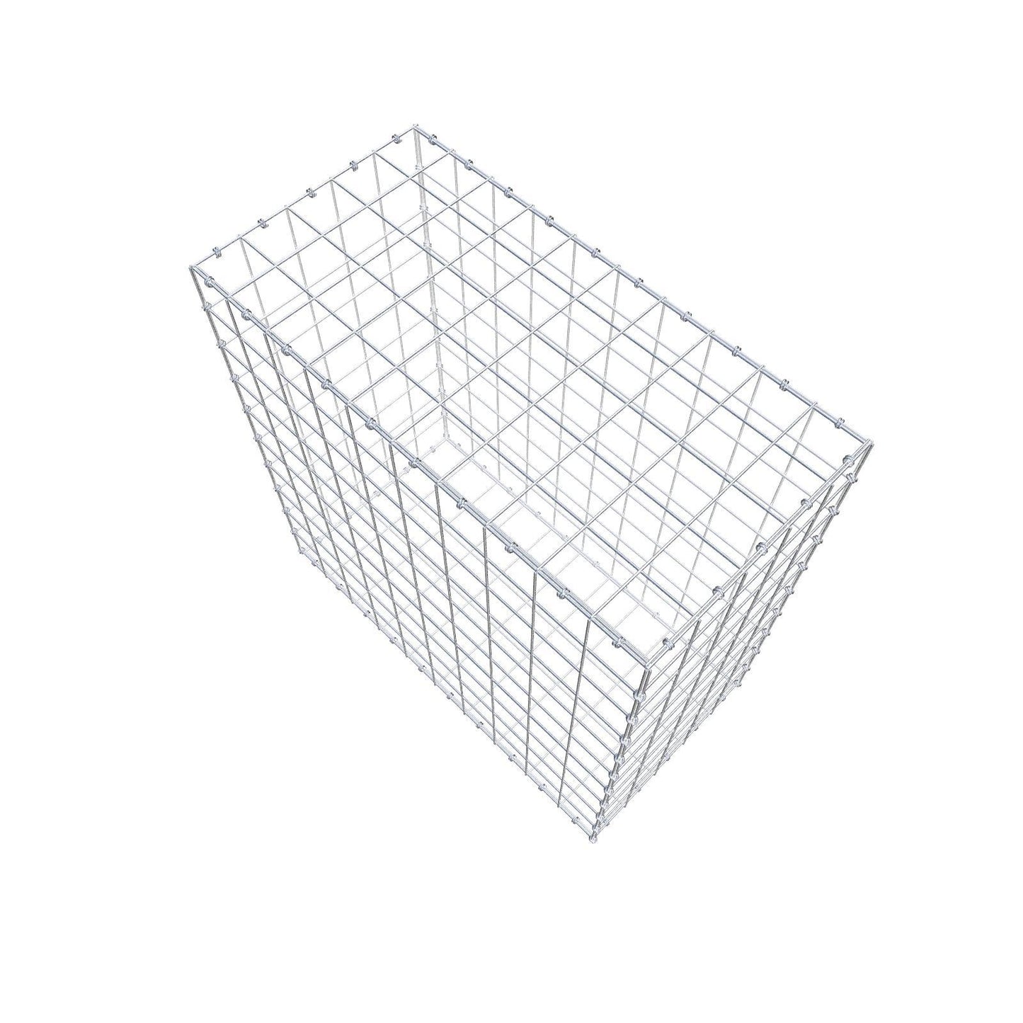 Gabion 100 cm x 100 cm x 50 cm (L x H x P), mailles 10 x 10 cm, anneau en spirale
