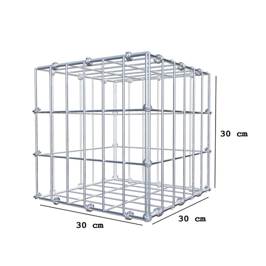 Schanskorf 30 cm x 30 cm x 30 cm (L x H x D), maaswijdte 5 x 10 cm, spiraalring