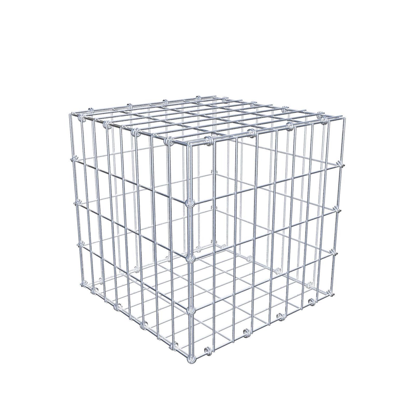 Gabion 40 cm x 40 cm x 40 cm (L x H x D), maskestørrelse 5 x 10 cm, spiralring