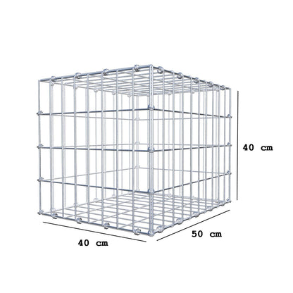 Gabion 50 cm x 40 cm x 40 cm (L x H x D), mesh size 5 x 10 cm, spiral ring