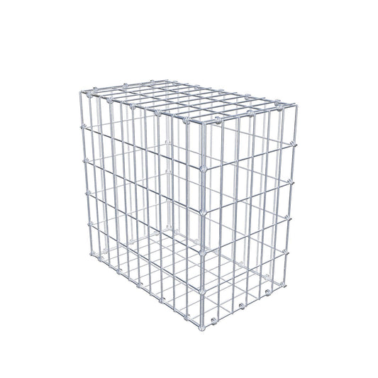 Gabion 50 cm x 50 cm x 30 cm (L x H x D), maskstorlek 5 x 10 cm, spiralring