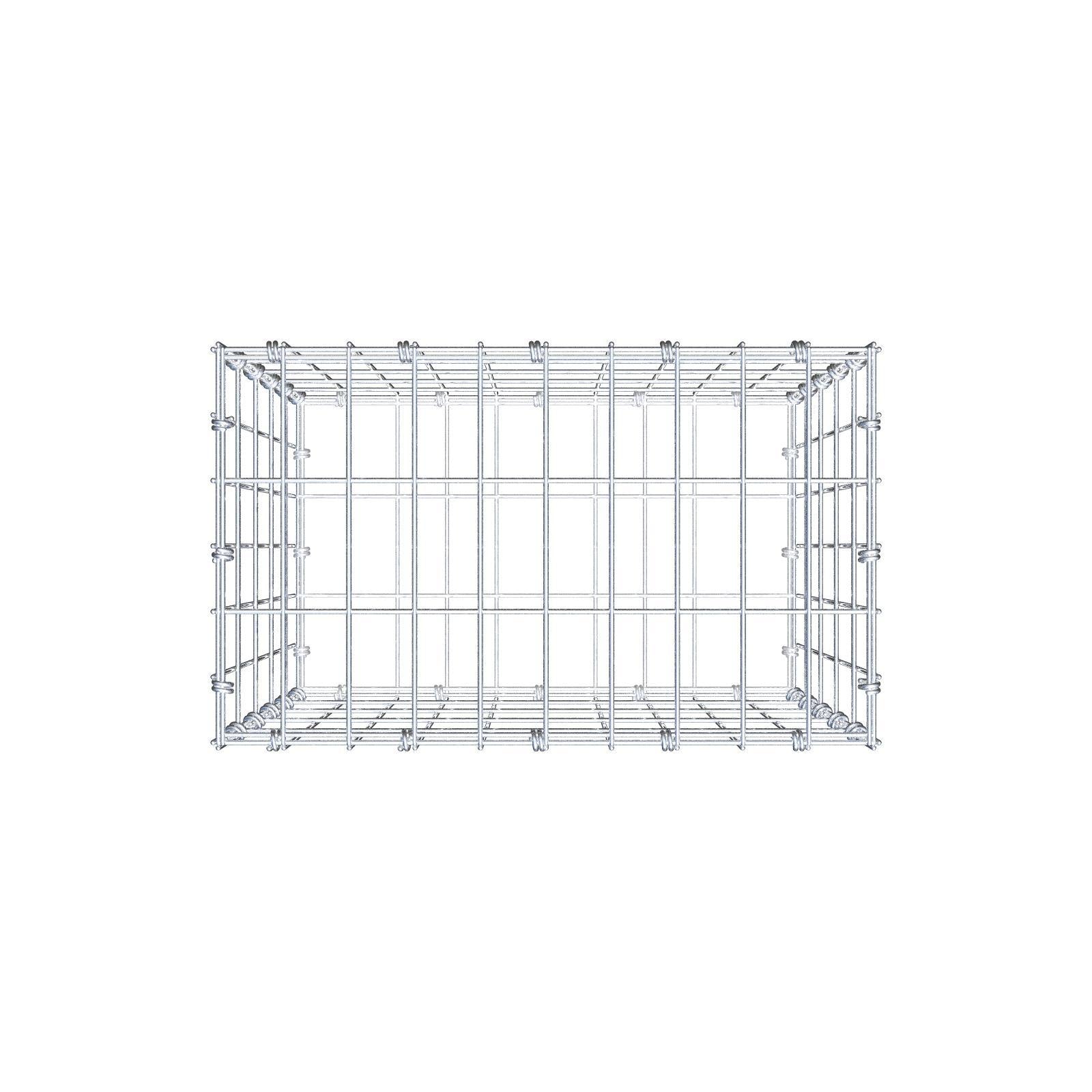 Gabion 50 cm x 50 cm x 30 cm (L x H x P), mailles 5 x 10 cm, anneau en spirale