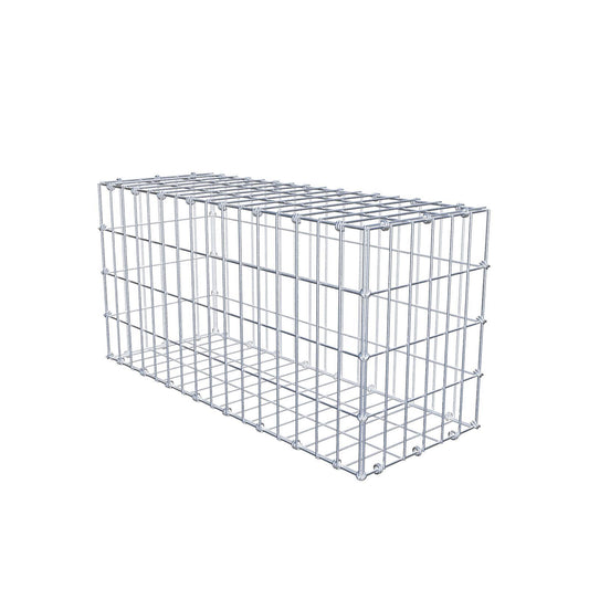 Gabion 80 cm x 40 cm x 30 cm (L x H x D), maskstorlek 5 x 10 cm, spiralring