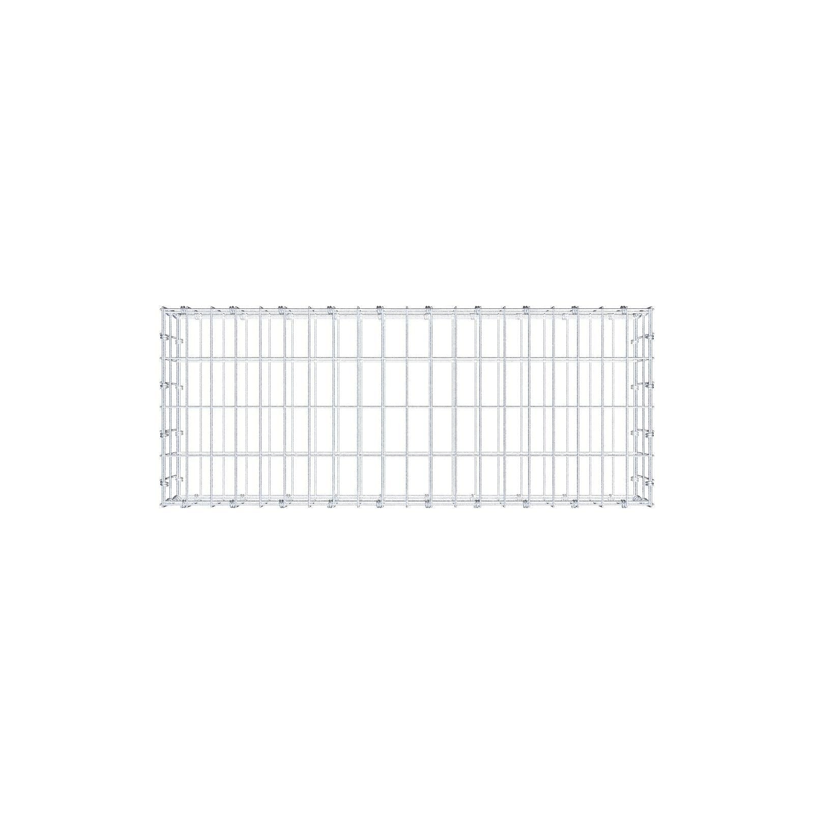 Gabione 100 cm x 20 cm x 40 cm (L x H x T), Maschenweite 5 x 10 cm, Spiralring