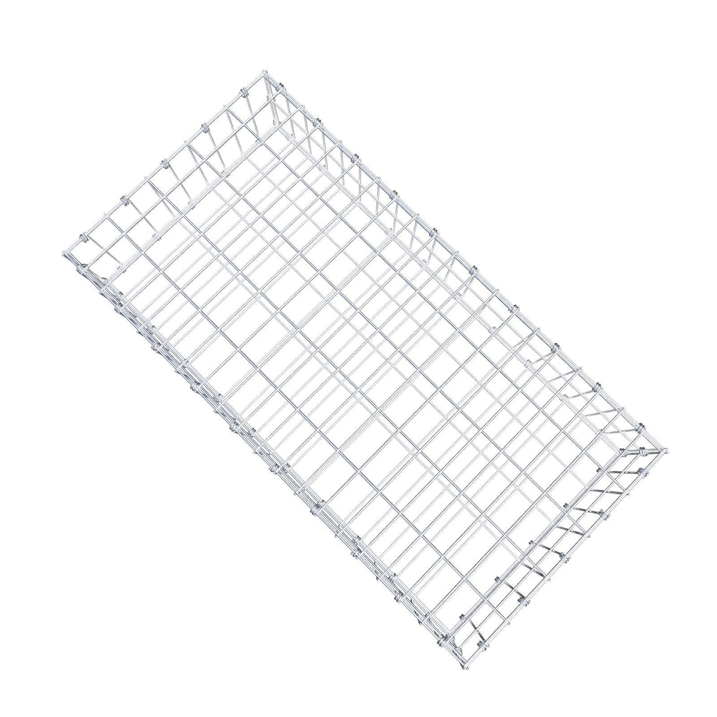 Gabion 100 cm x 20 cm x 50 cm (L x H x D), maskstorlek 5 x 10 cm, spiralring