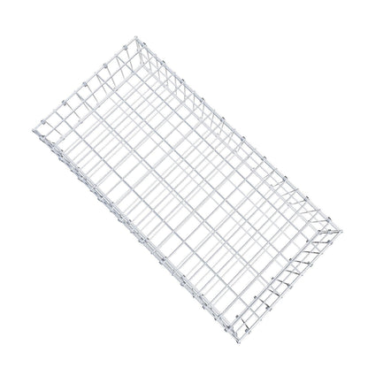 Gabion 100 cm x 20 cm x 50 cm (L x H x D), maskstorlek 5 x 10 cm, spiralring