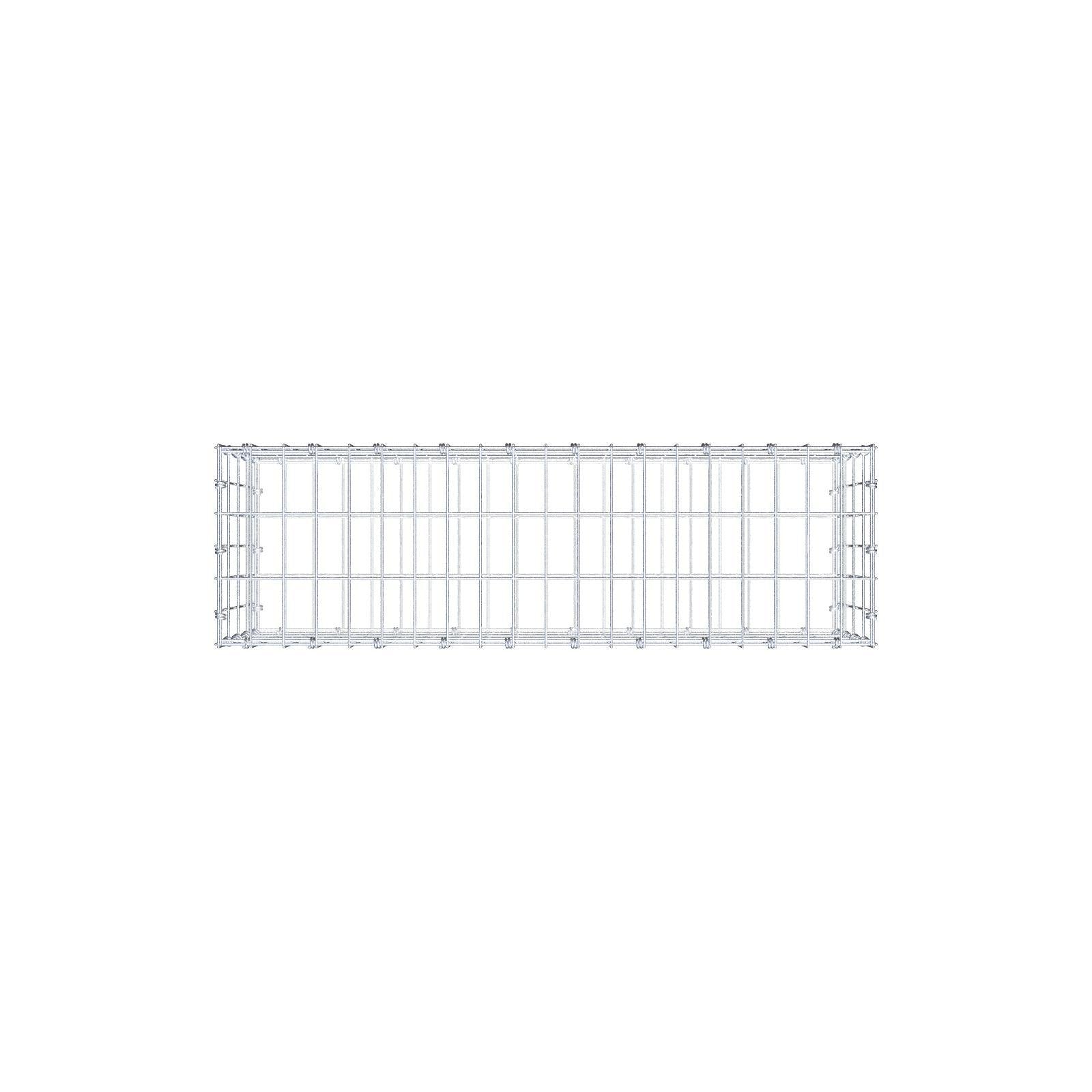 Gavión 100 cm x 40 cm x 30 cm (L x A x P), luz de malla 5 x 10 cm, anillo en espiral