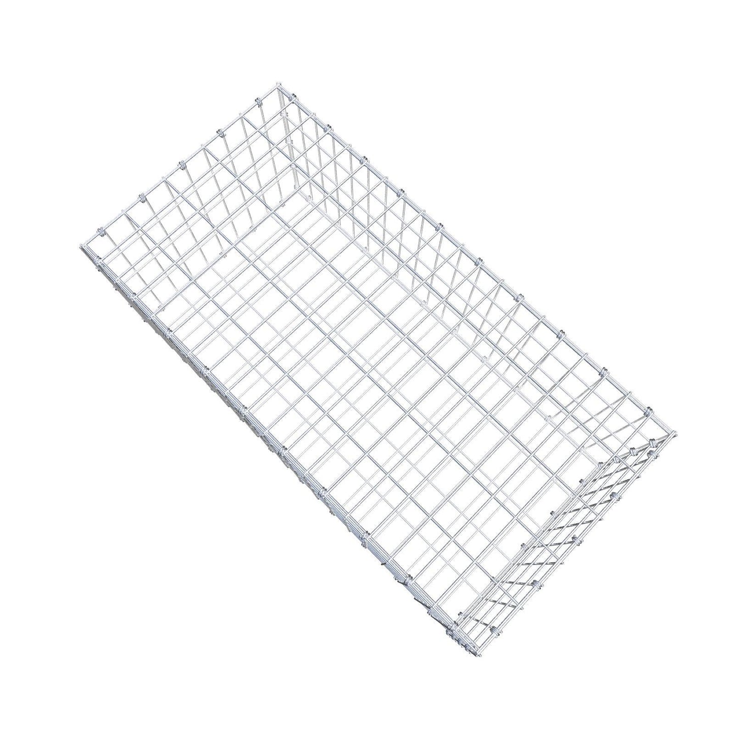 Gabbione 100 cm x 40 cm x 50 cm (L x H x P), maglia 5 x 10 cm, anello a spirale