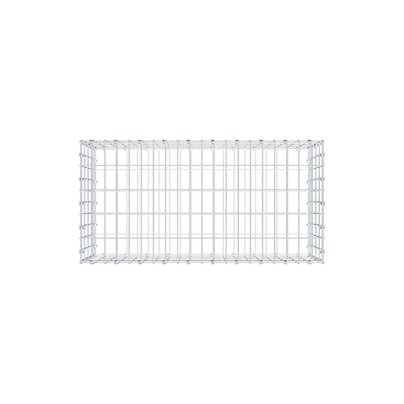 Gabion 100 cm x 40 cm x 50 cm (L x H x D), maskstorlek 5 x 10 cm, spiralring